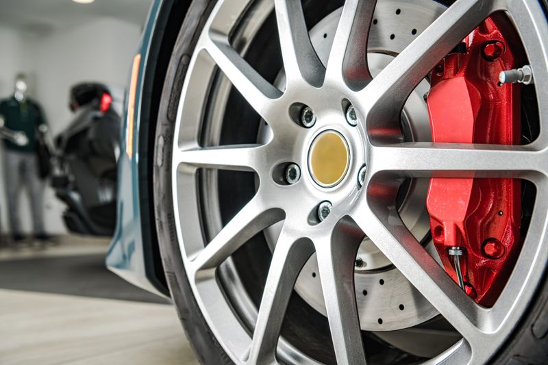 Freshly powder coated wheels